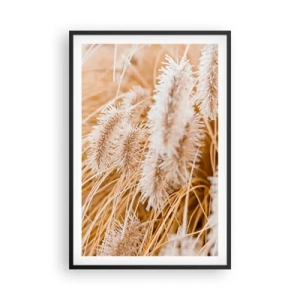 Plakát v černém rámu - Zlaté šustění travin - 61x91 cm