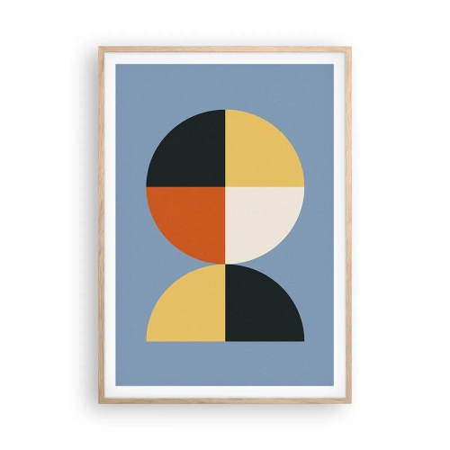 Plakát v rámu světlý dub - Koukej a počítej - 70x100 cm