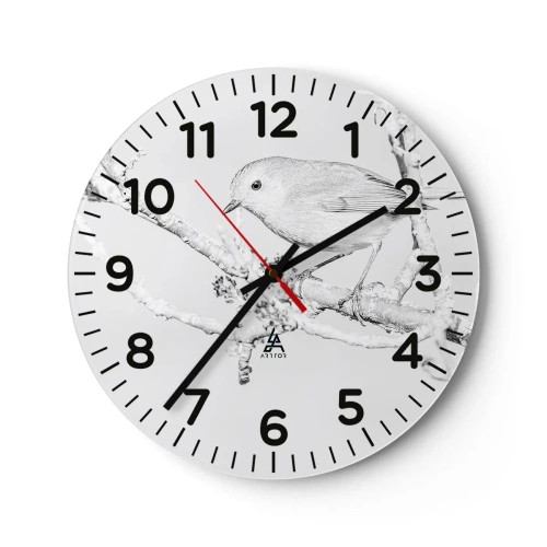 Nástěnné hodiny - Zimní ráno - 40x40 cm