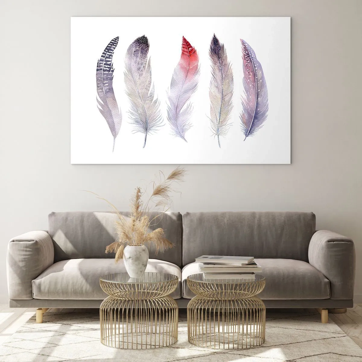 Obraz na skle - Jemná jako vícebarevná mlha - 70x50cm - Jemné jako různobarevná mlha - Moderní nástěnná dekorace do obývacího pokoje a ložnice ARTTOR