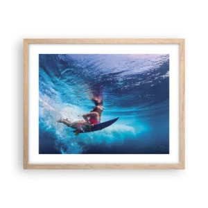 Plakát v rámu světlý dub - Hloubka radosti - 50x40 cm