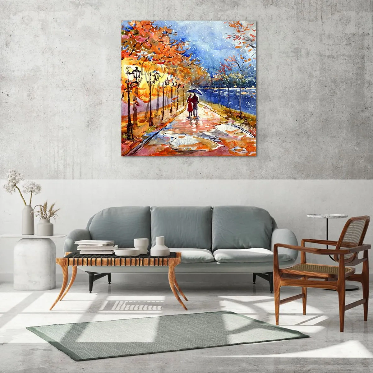 Obraz na skle - Společně k hranici času - 40x40 cm