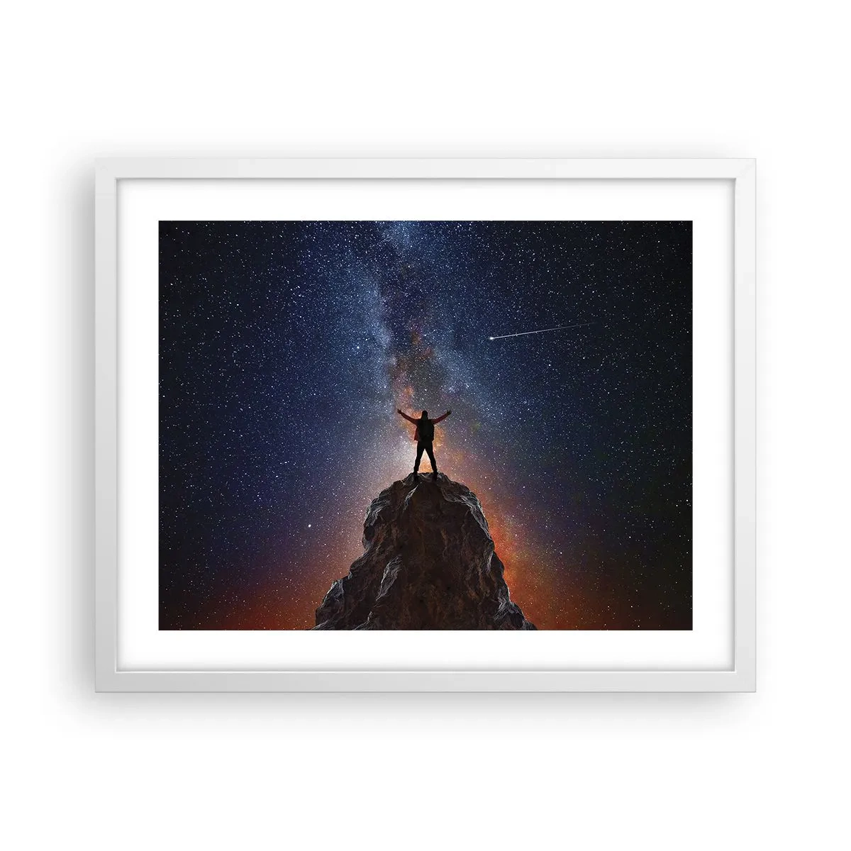 Plakát v bílém rámu - Síla je se mnou! - 50x40 cm