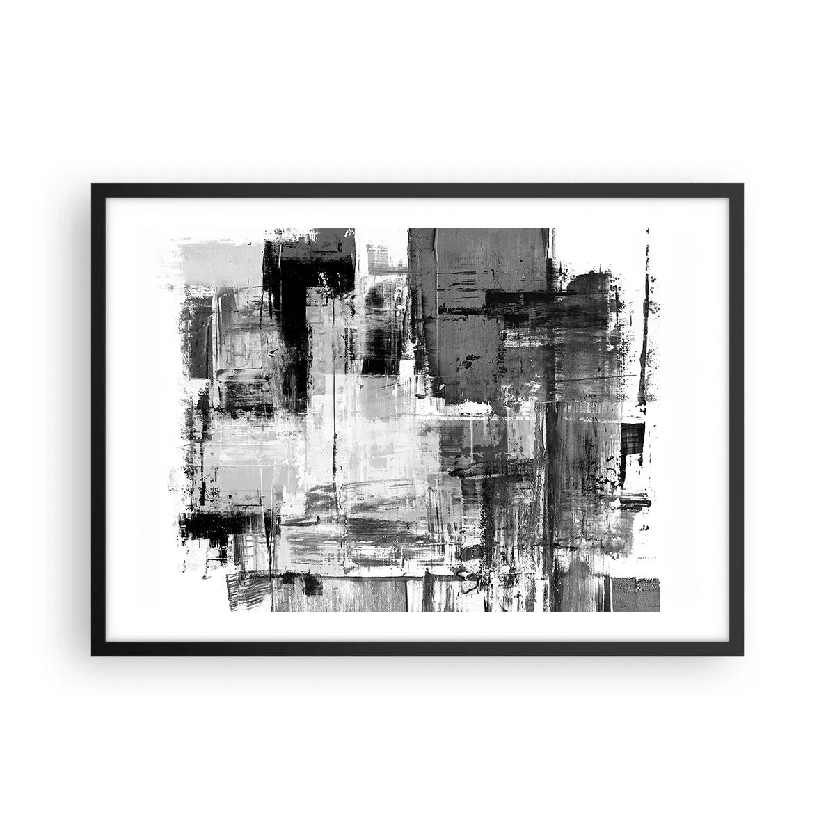 Plakát v černém rámu - Šedé je krásné - 70x50 cm