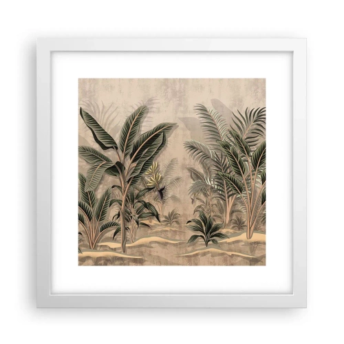 Plakát v bílém rámu - Rytina v koloniálním stylu - 30x30 cm