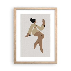 Plakát v rámu světlý dub - Tvar půvabu - 30x40 cm