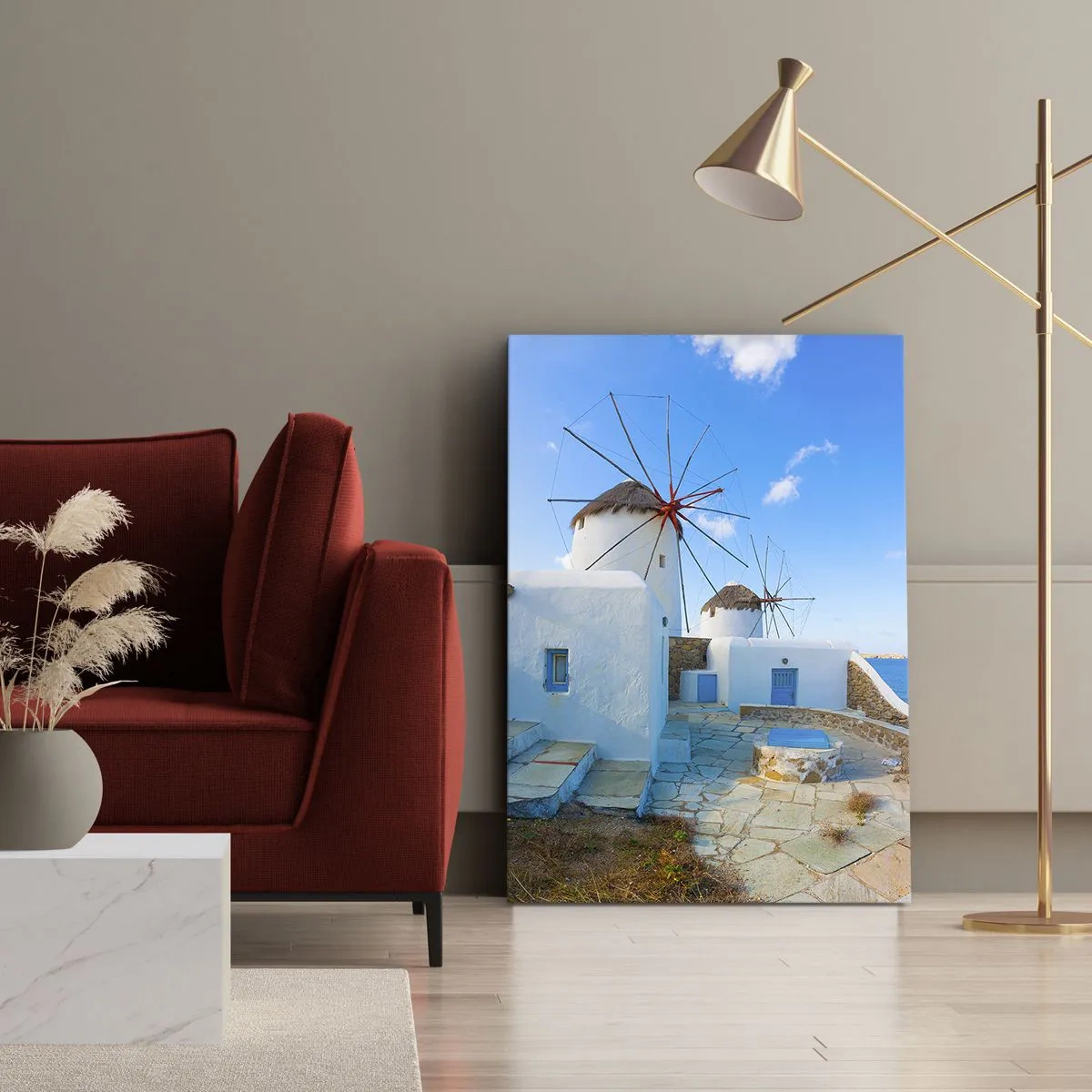 Obraz na plátně - Modrý vítr od moře - 45x80 cm