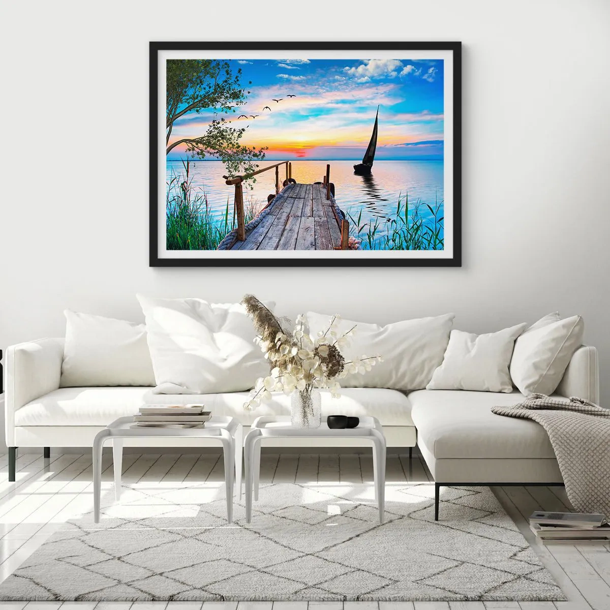 Plakát v černém rámu - Dobrý večer - 70x50 cm
