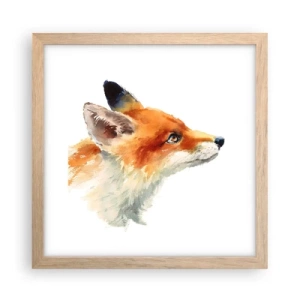 Plakát v rámu světlý dub - Opatrnosti není nikdy dost - 30x30 cm