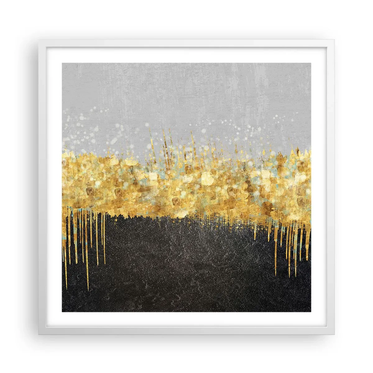 Plakát v bílém rámu - Dovnitř a vzhůru - 60x60 cm