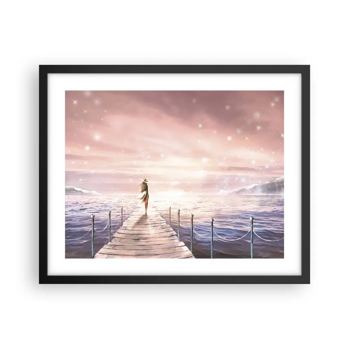 Plakát v černém rámu - Ve světle snu - 50x40 cm