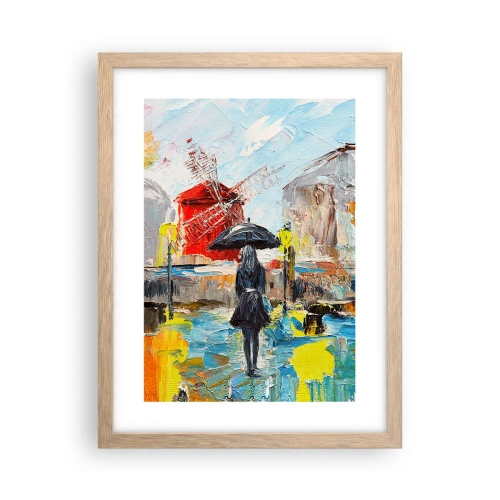 Plakát v rámu světlý dub - Pařížské legendy - 30x40 cm