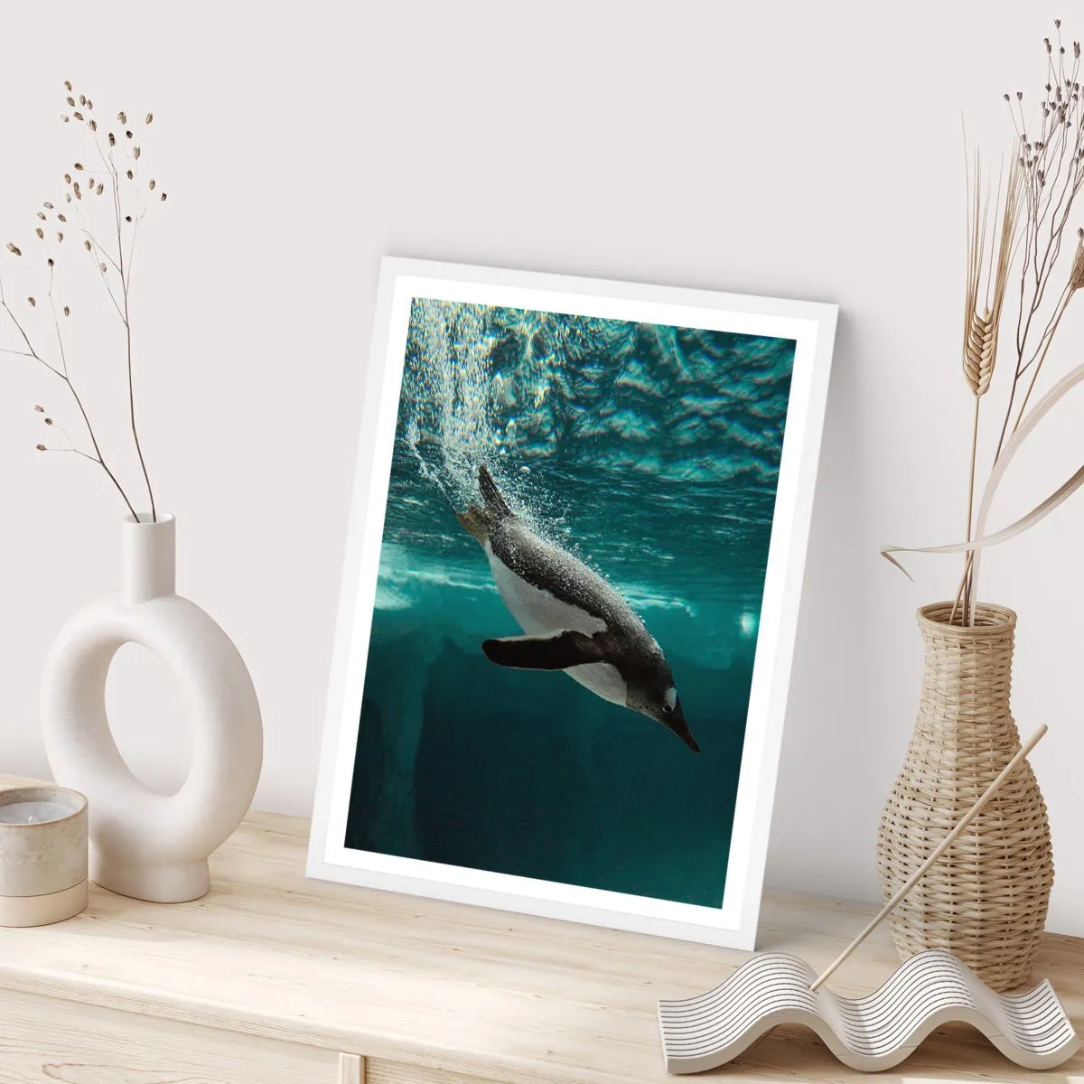 Plakát v bílém rámu - Vítejte v mém světě - 61x91 cm