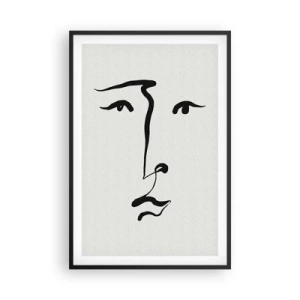 Plakát v černém rámu - Jednoduchý portrét - 61x91 cm