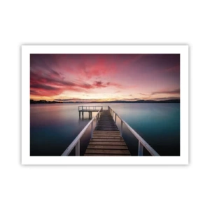 Plakát - Jemný plamen večera - 70x50 cm