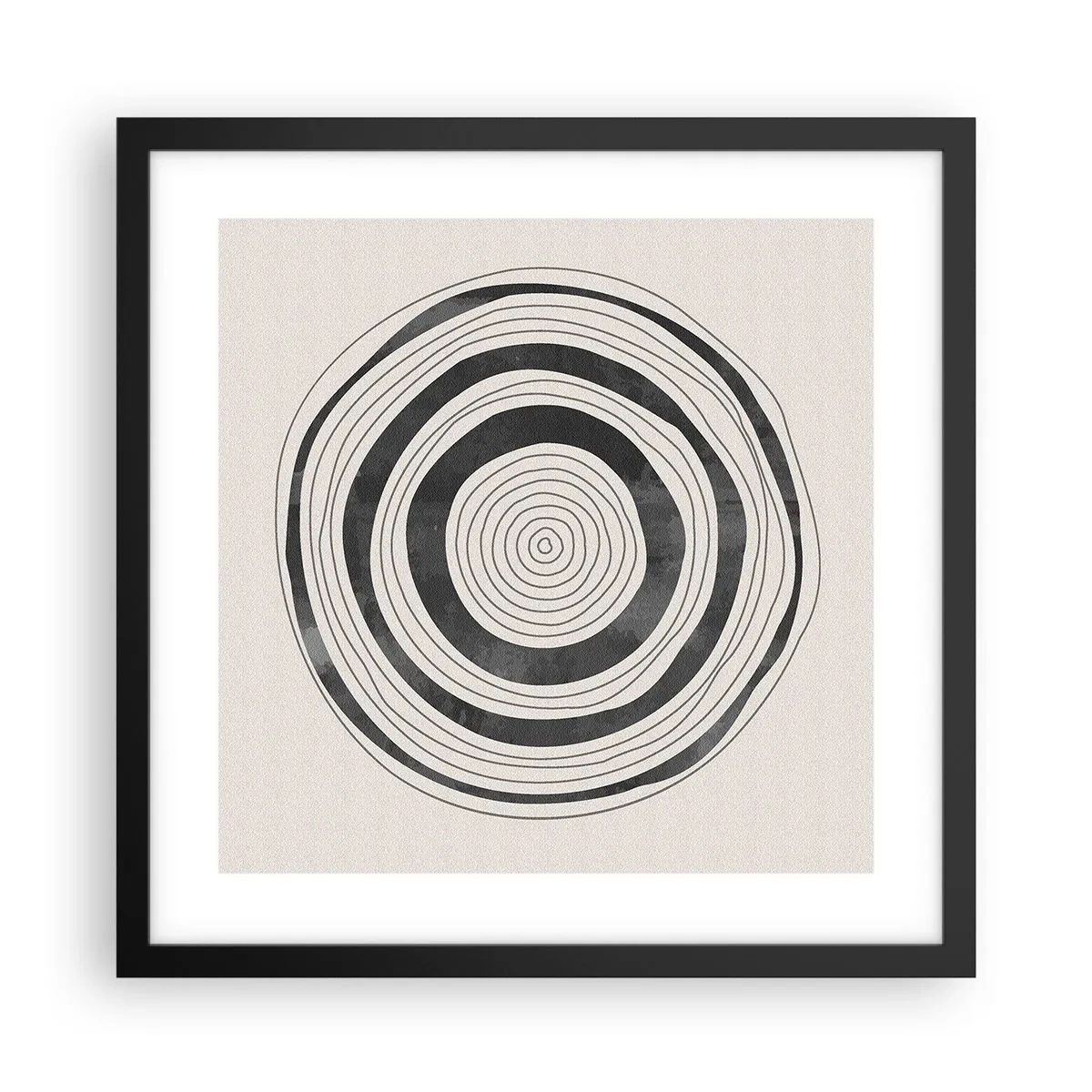 Plakát v černém rámu - Důležité je to, co je uprostřed - 40x40 cm