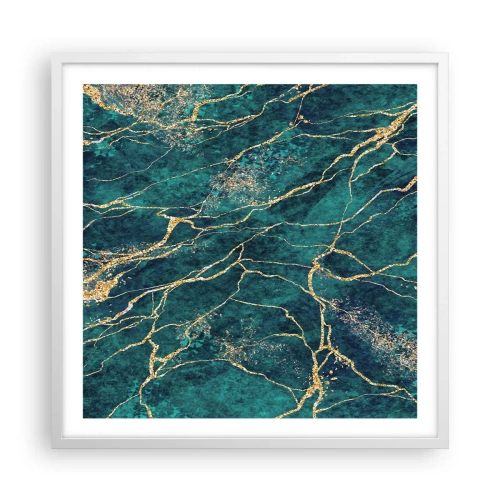 Plakát v bílém rámu - Zlatá žíla - 60x60 cm