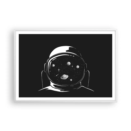 Plakát v bílém rámu - Skvělý výhled - 100x70 cm