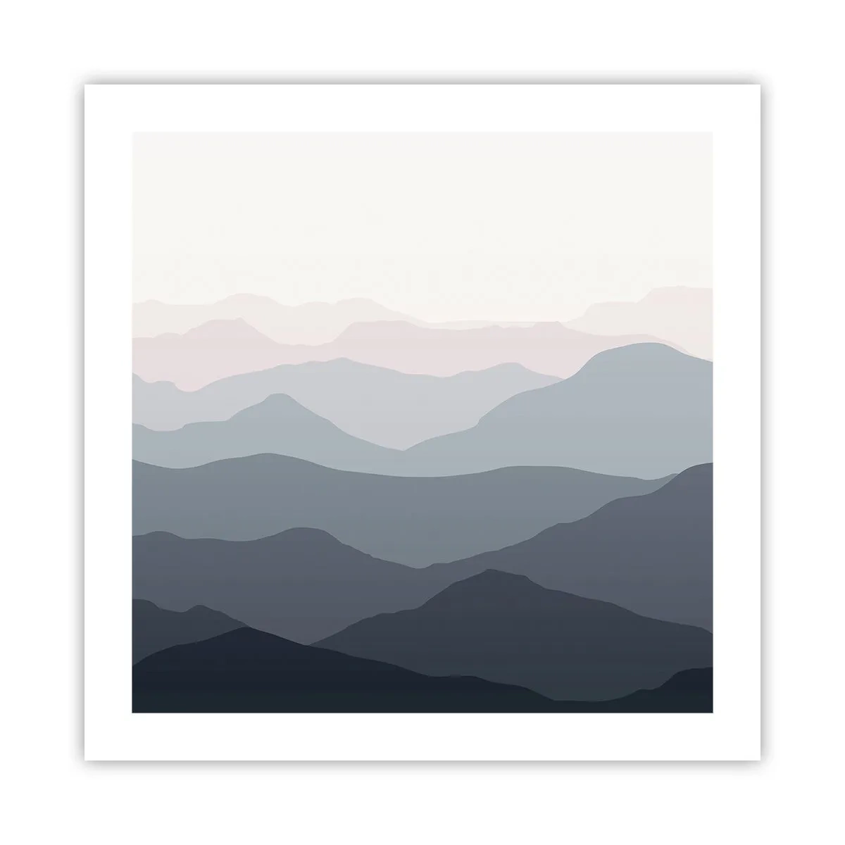 Plakát - Vlny hor - 50x50 cm