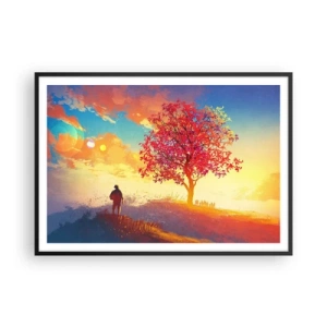 Plakát v černém rámu - Poutník u cíle - 100x70 cm