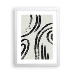 Plakát v bílém rámu - Napůl zastavený - 30x40 cm