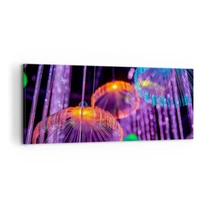 Obraz na plátně - Světelná fontána - 100x40 cm