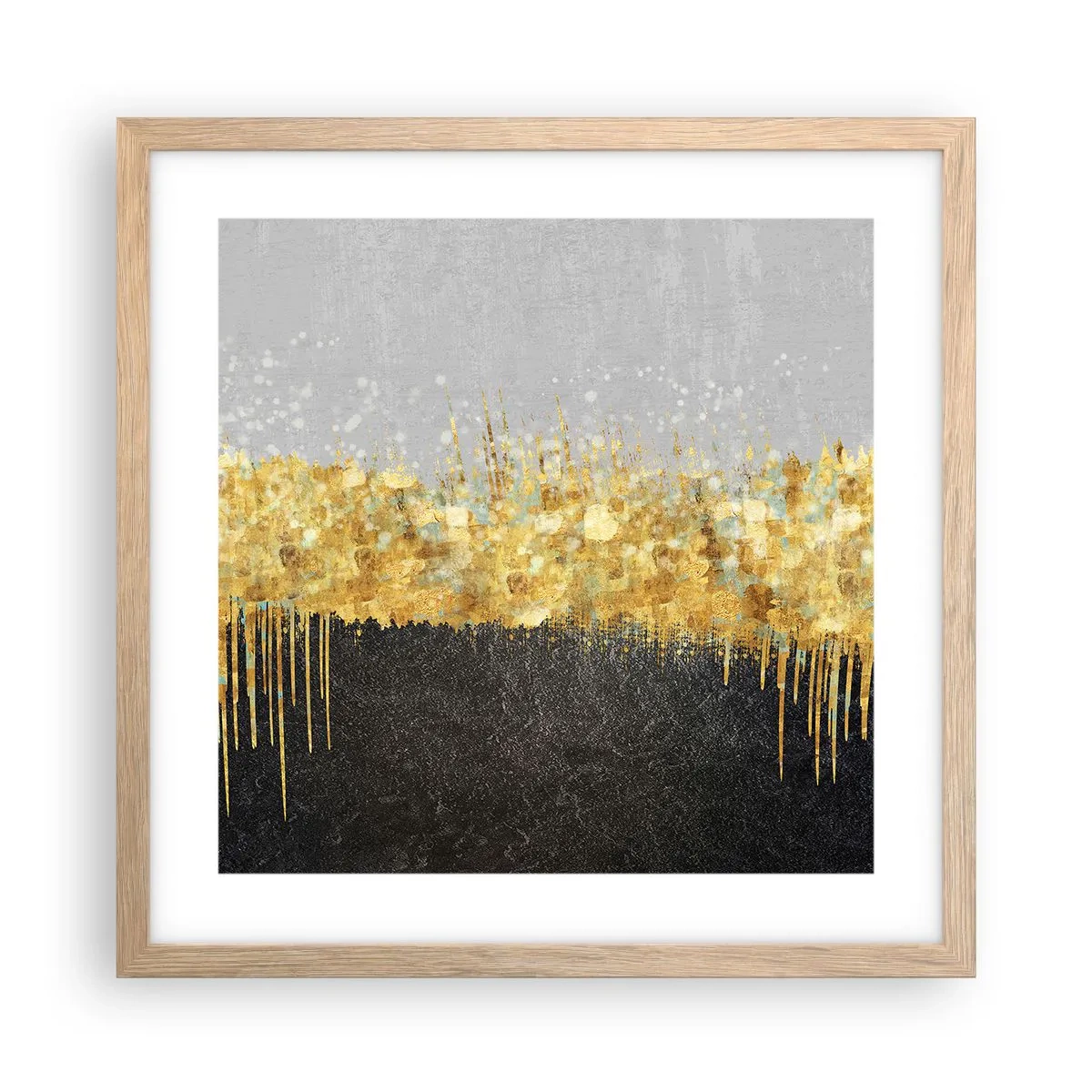 Plakát v rámu světlý dub - Dovnitř a vzhůru - 40x40 cm