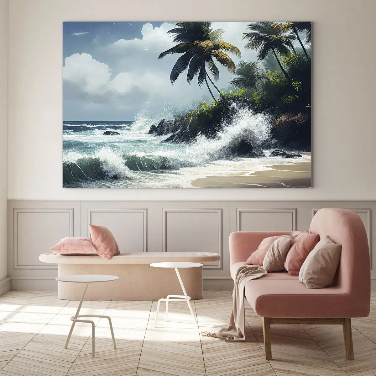 Obraz na skle - Na tropickém pobřeží - 70x50 cm