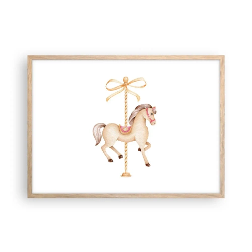 Plakát v rámu světlý dub - Elegantním klusem - 70x50 cm