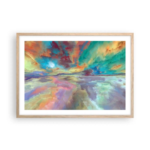 Plakát v rámu světlý dub - Dvě nebe - 70x50 cm