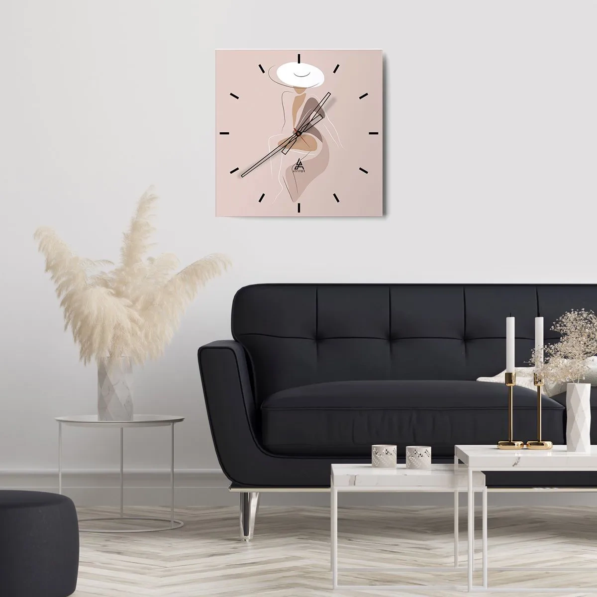 Nástěnné hodiny - Jak vypadá pravá dáma? - 30x30 cm