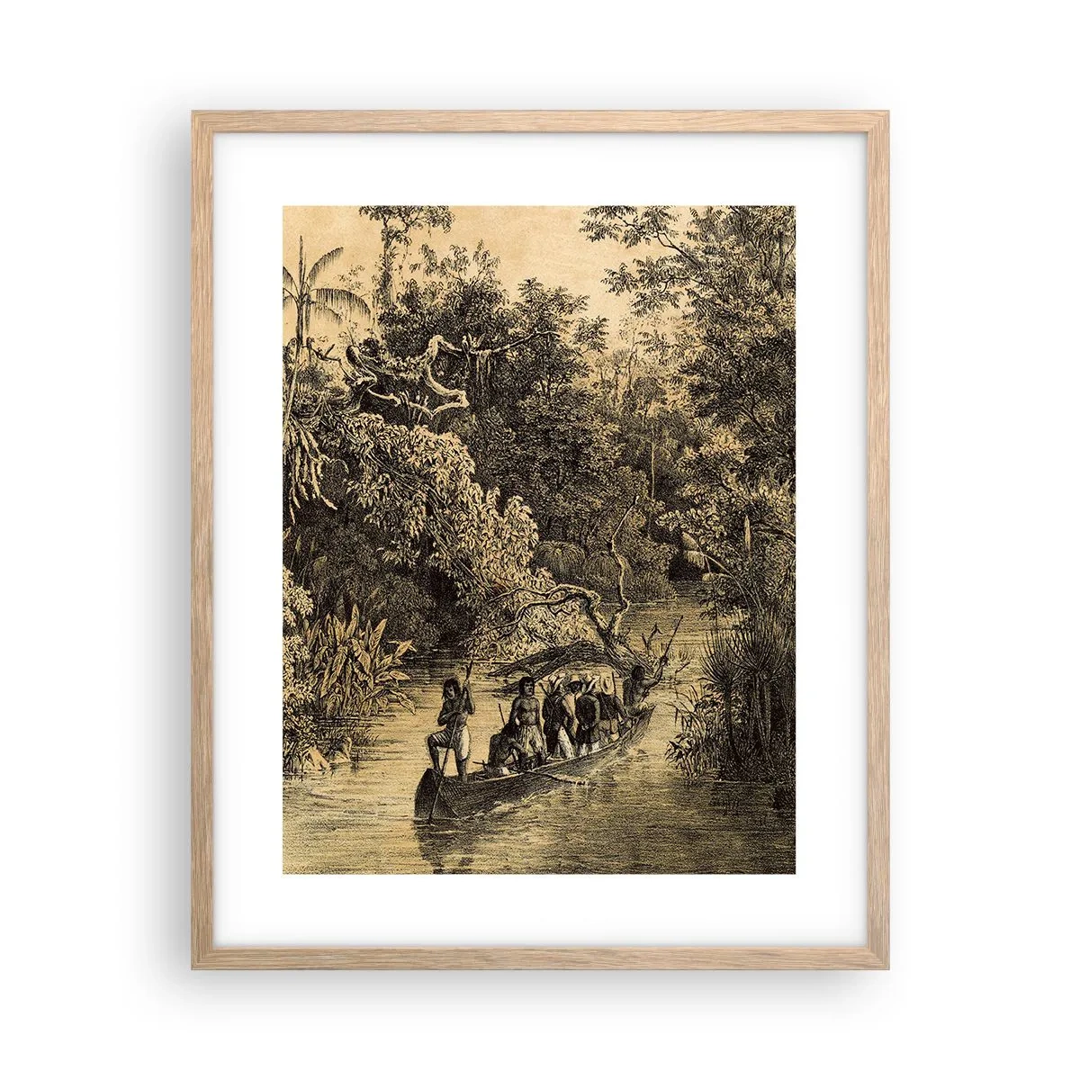 Plakát v rámu světlý dub - Výlet ke zdroji - 40x50 cm