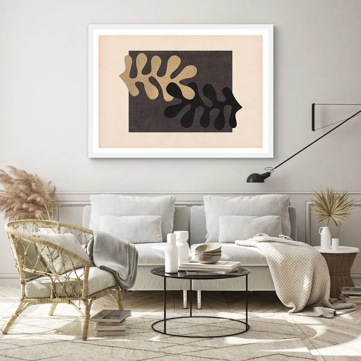 Plakát v bílém rámu - Nepřítomnost a doplnění - 100x70 cm