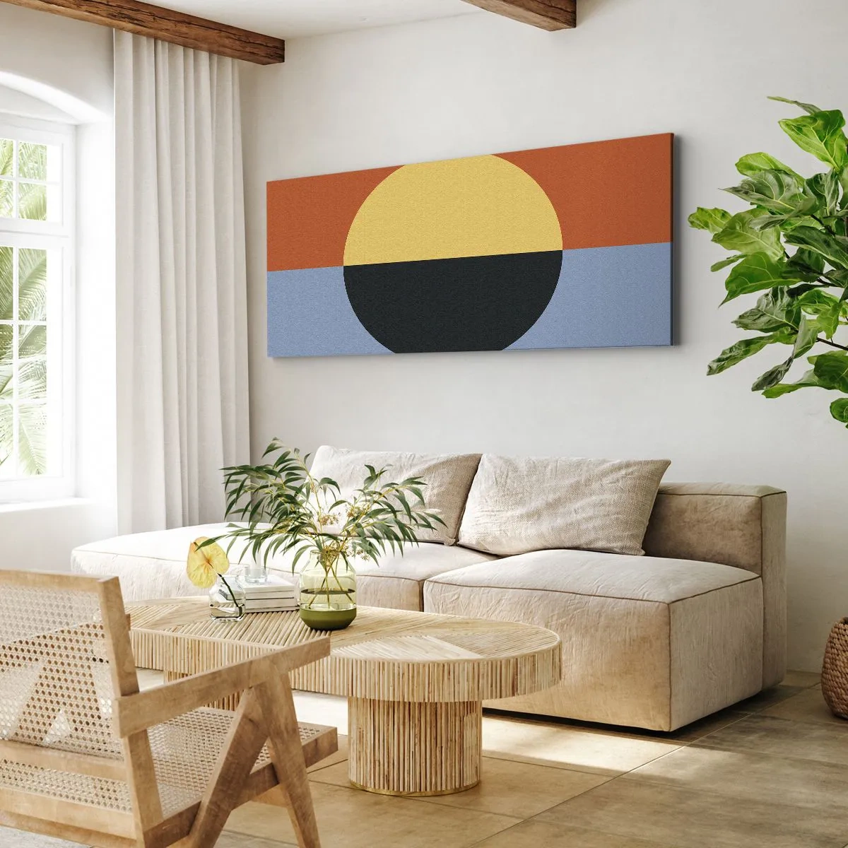 Obraz na plátně - Kompozice tepla a chladu - 100x40 cm
