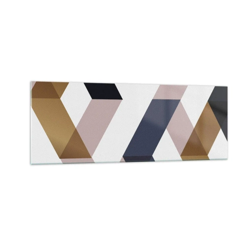 Obraz na skle - Roviny a úhly - 140x50 cm