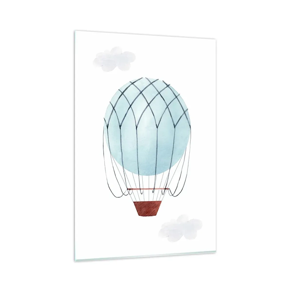 Obraz na skle - Celý v oblacích - 80x120 cm