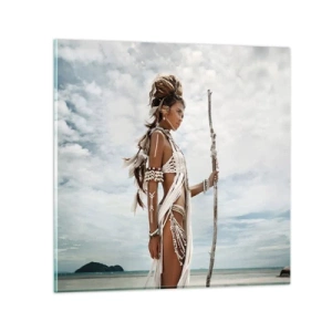 Obraz na skle - Královna tropů - 60x60 cm