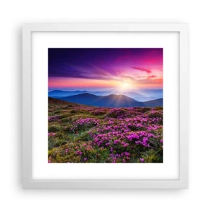 Plakát v bílém rámu - Zavoněly svěží pupeny bylinek z obilných polí - 30x30 cm