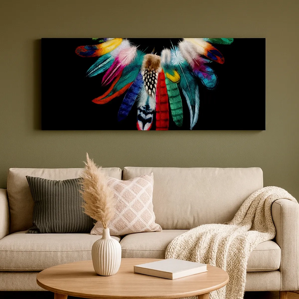 Obraz na plátně - Indiánský náhrdelník - 30x30 cm