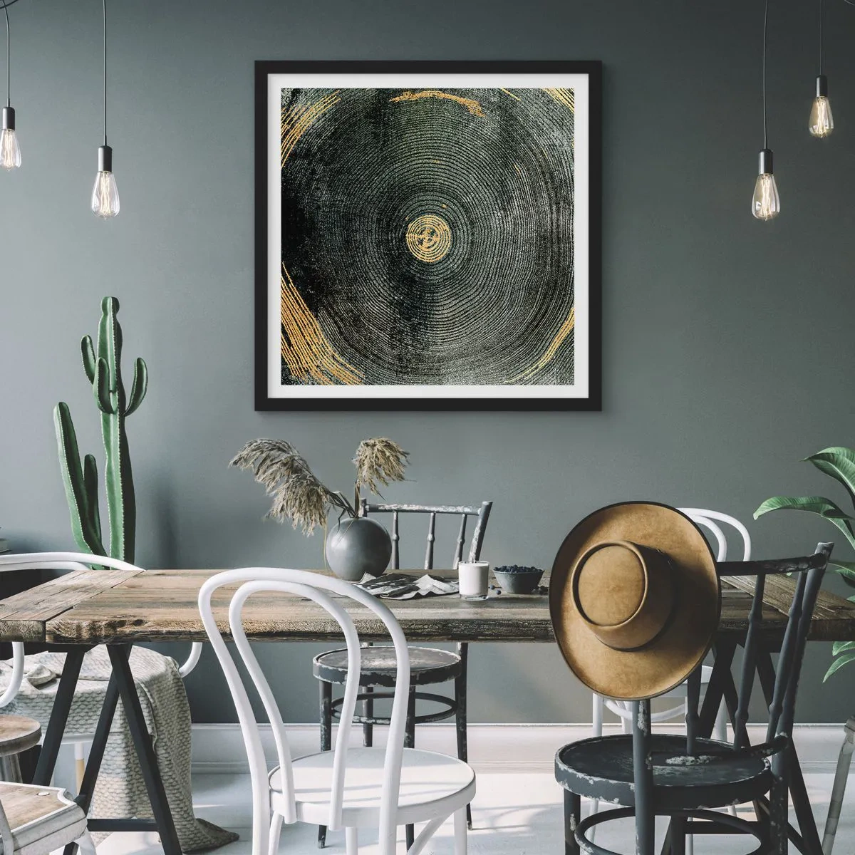 Plakát v černém rámu - Změna a udržitelnost - 50x50 cm