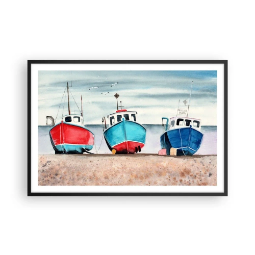 Plakát v černém rámu - Připravené na úlovek - 91x61 cm