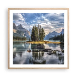 Plakát v rámu světlý dub - U velké a čisté vody… - 60x60 cm