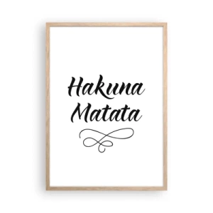 Plakát v rámu světlý dub - Nejlepší rada - 50x70 cm