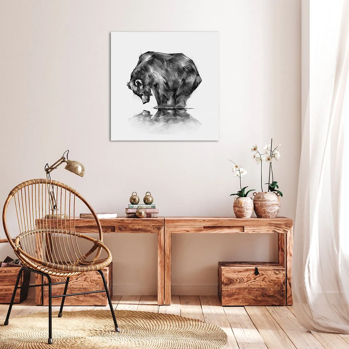 Obraz na plátně - Je příjemné se sekat s někým blízkým - 50x50 cm