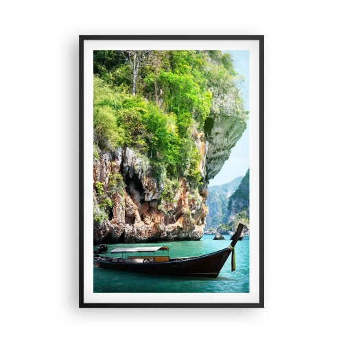 Plakát v černém rámu - Pozvánka na exotickou cestu - 61x91 cm