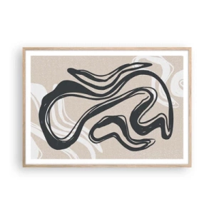 Plakát v rámu světlý dub - Znásobená exprese - 100x70 cm