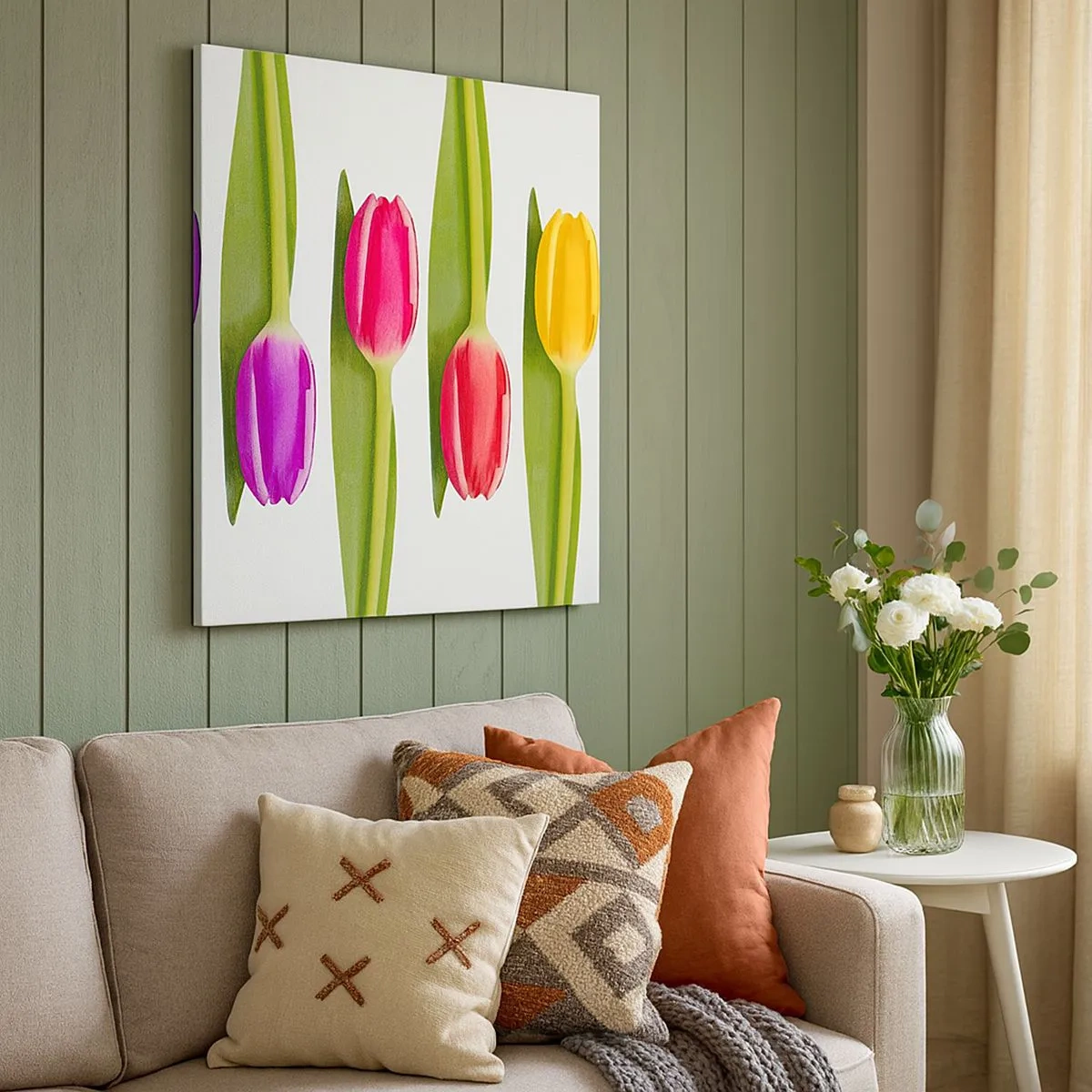 Obraz na plátně - Duhová kompozice - 30x30 cm