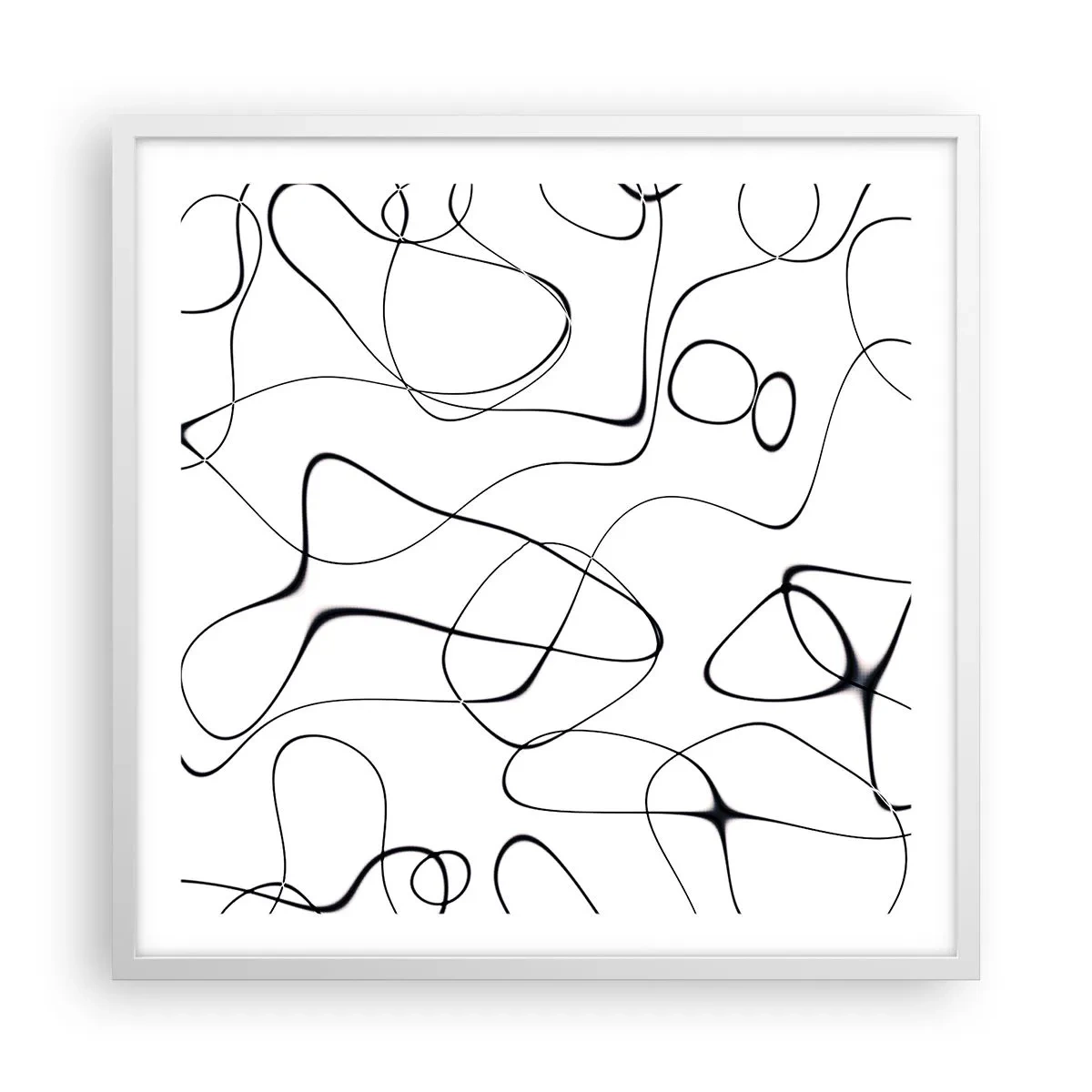 Plakát v bílém rámu - Cesty života, zákruty osudu - 60x60 cm