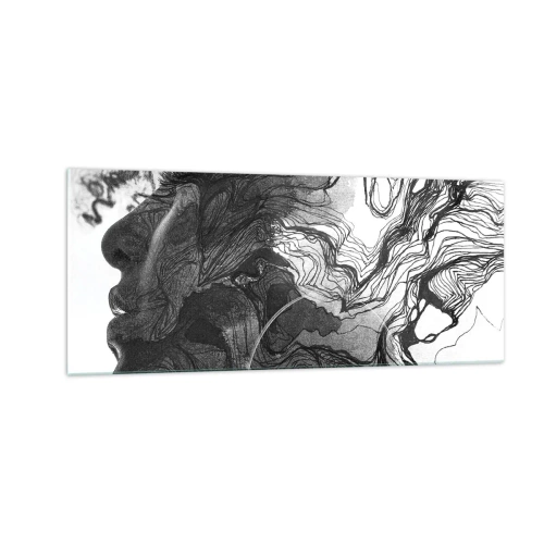 Obraz na skle - Zapletená ve snech - 100x40 cm