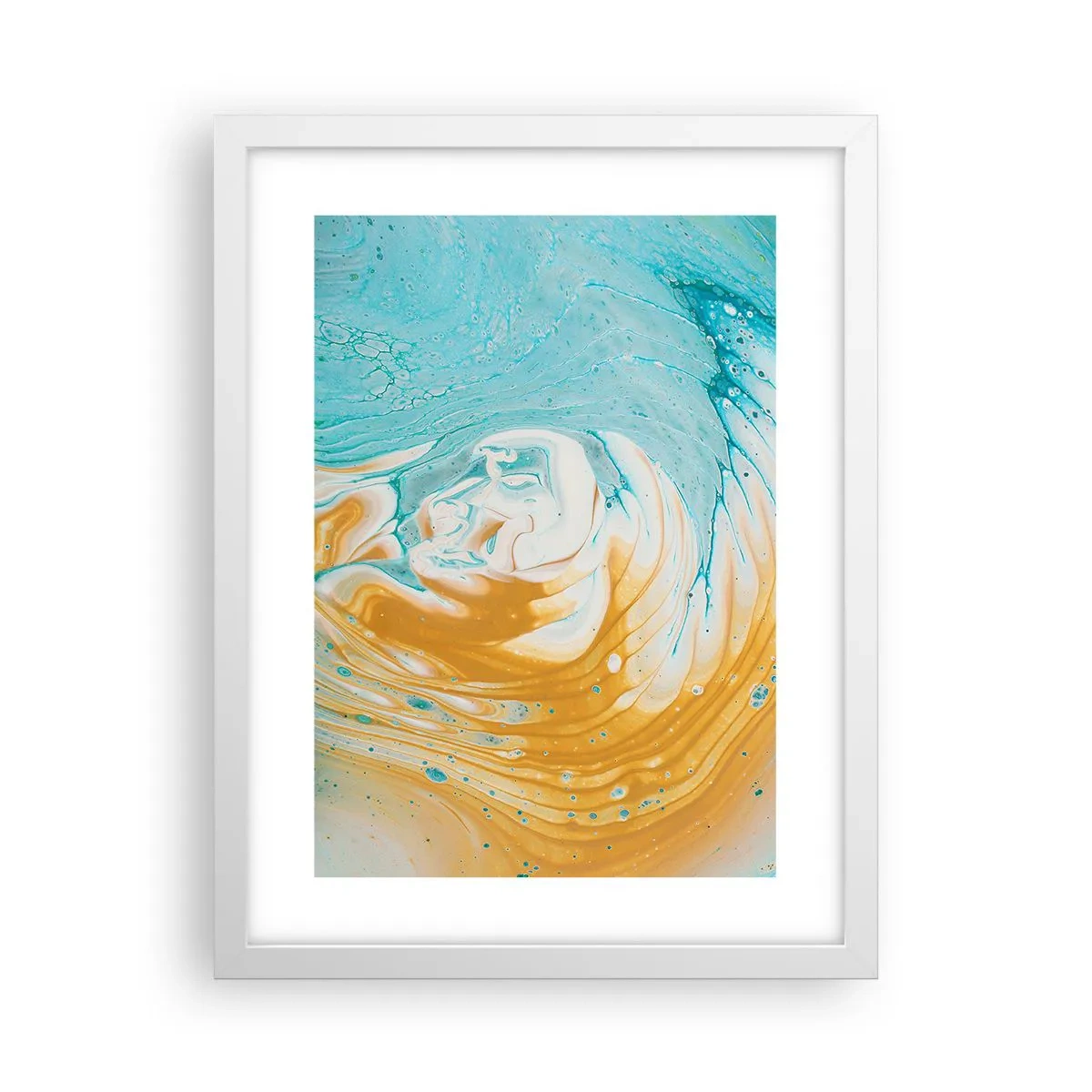 Plakát v bílém rámu - Pastelový vír - 30x40 cm